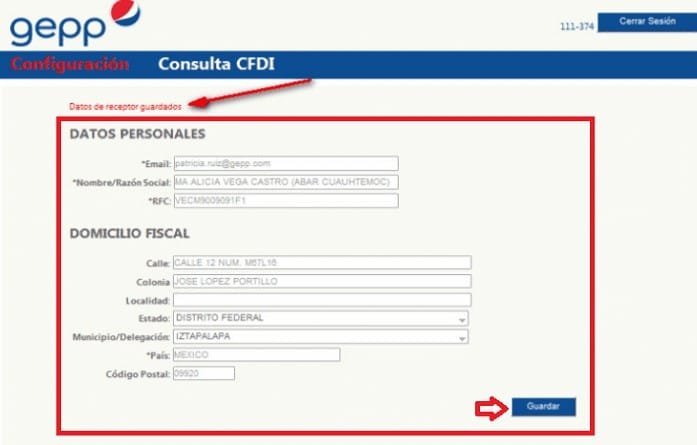 Facturacion Epura Datos personales Facturacion Epura Datos personales