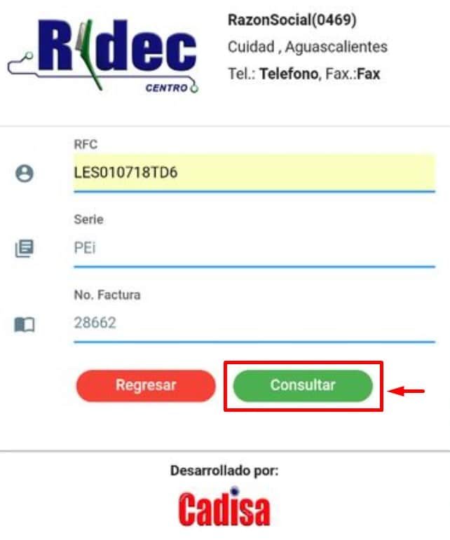 Facturacion Radec Datos del ticket Facturacion Radec Datos del ticket