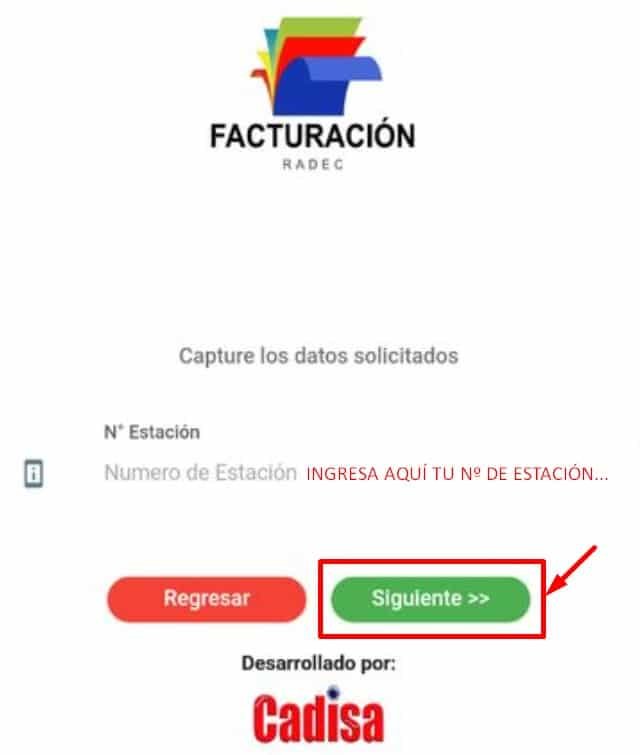 Facturacion Radec Numero de estacion Facturacion Radec Numero de estacion