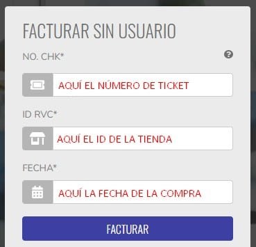 Factura sin usuario Mera Corporation