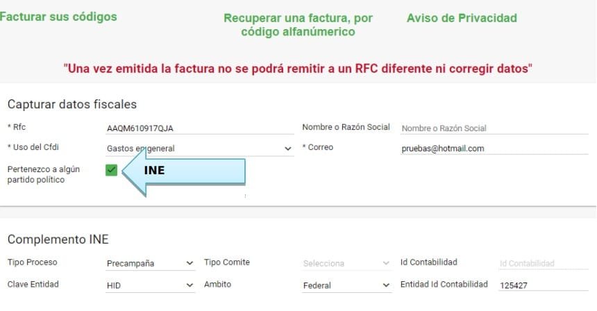 Facturacion Caseta Palmillas Partido politico Facturacion Caseta Palmillas Partido politico