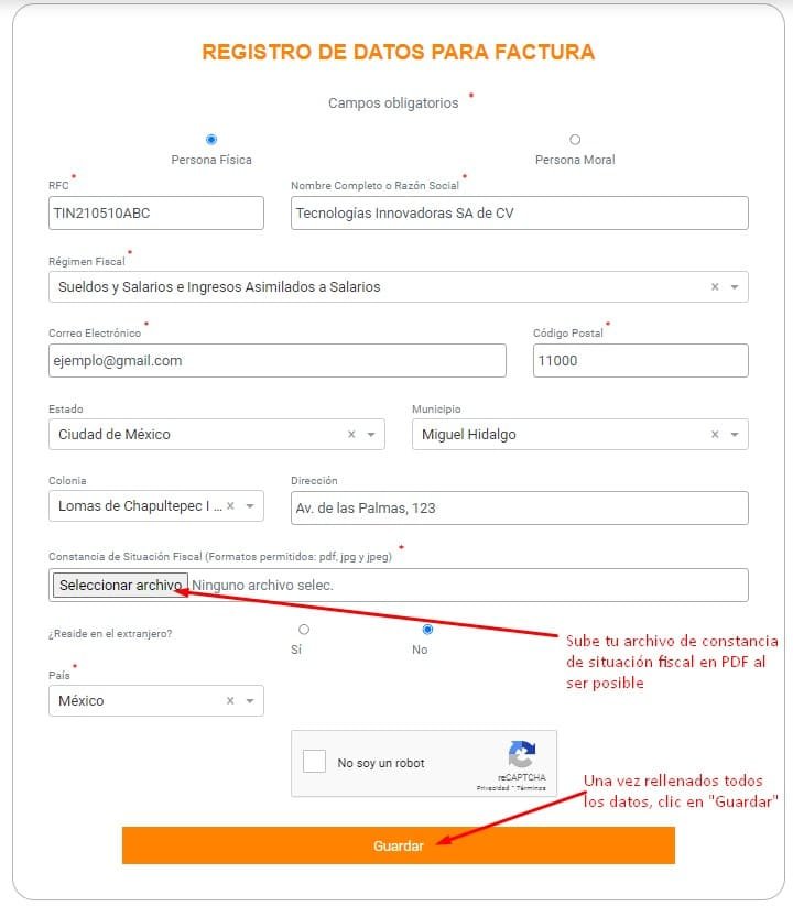 Registro de datos facturas isseg Registro de datos facturas isseg