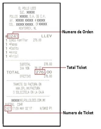Facturacion El Pollo Loco Ejemplo de Factura