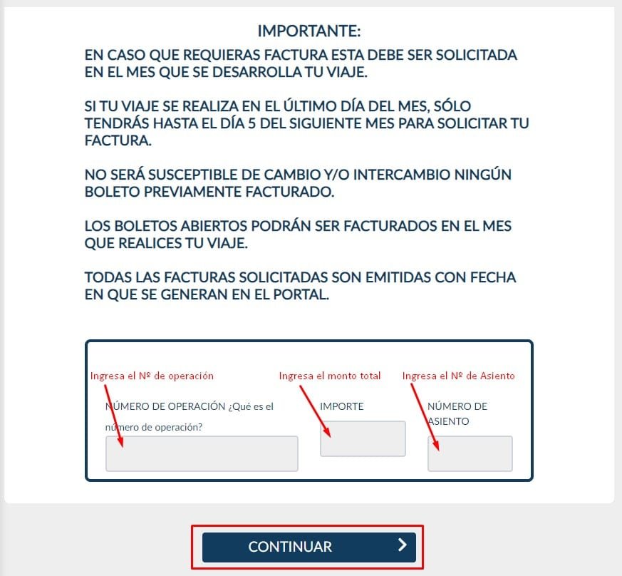 ETN Paqueteria Facturacion Datos del ticket