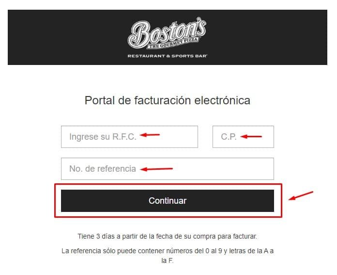 Facturacion BPT Group Datos del ticket y RFC