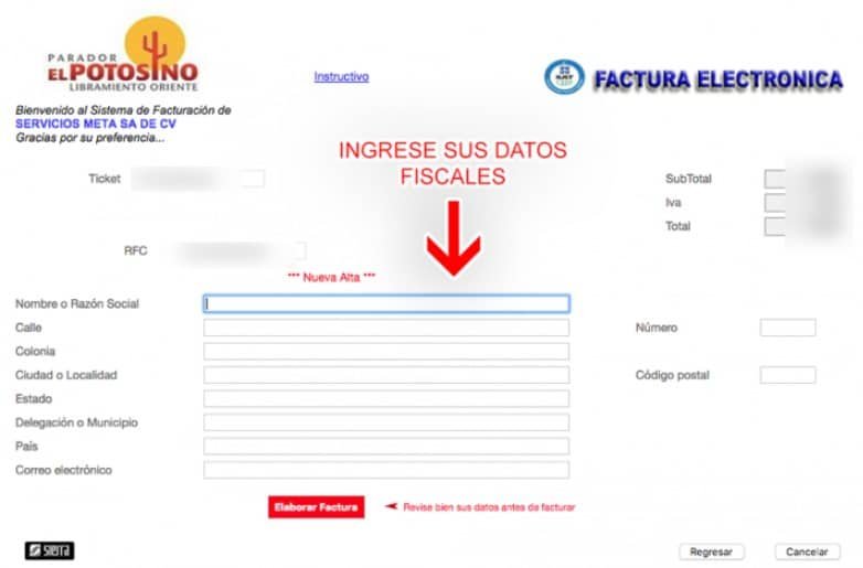 Facturacion Parador el Potosino Datos fiscales Facturacion Parador el Potosino Datos fiscales