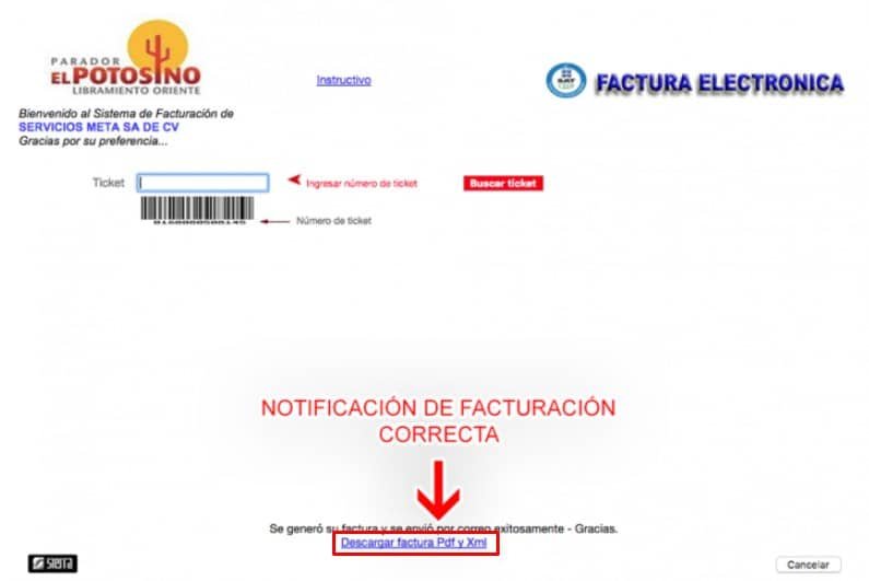 Facturacion Parador el Potosino Descargar factura PDF Facturacion Parador el Potosino Descargar factura PDF