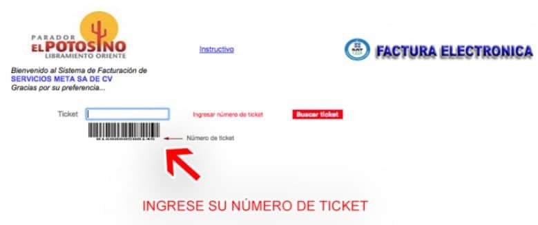Facturacion Parador el Potosino Numero de Ticket Facturacion Parador el Potosino Numero de Ticket