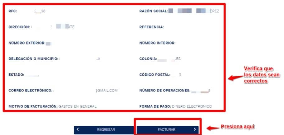 Facturacion Sur de Jalisco Autobuses Revisar datos