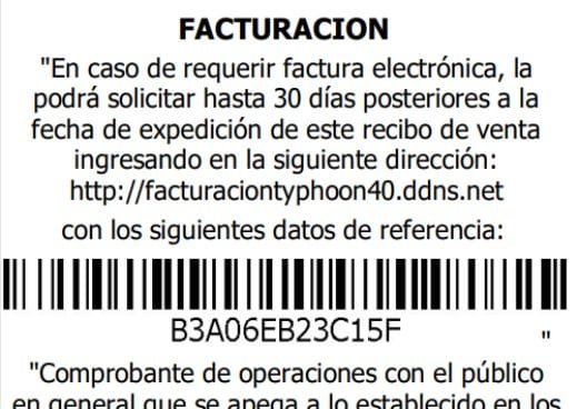 Facturacion Typhoon Ticket de Ejemplo Facturacion Typhoon Ticket de Ejemplo
