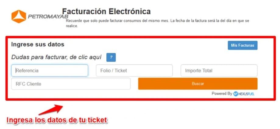 Facturar Petromayab Datos del ticket Facturar Petromayab Datos del ticket