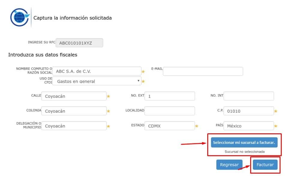 Super Aki Facturacion Datos fiscales