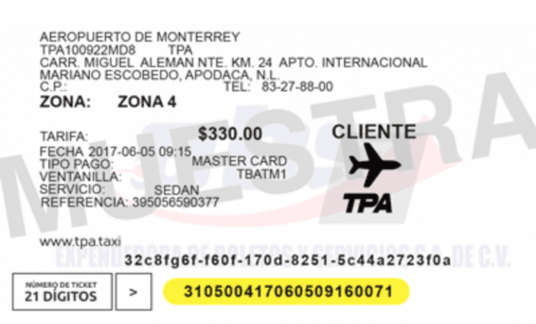 Ticket de Muestra TPA