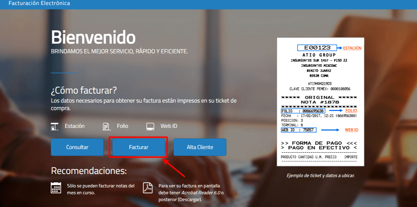como facturar combured 2