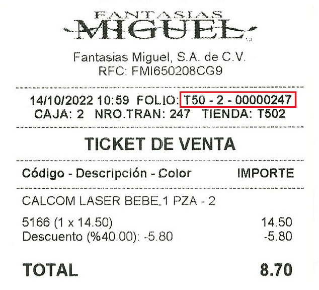 como facturar fantasias miguel