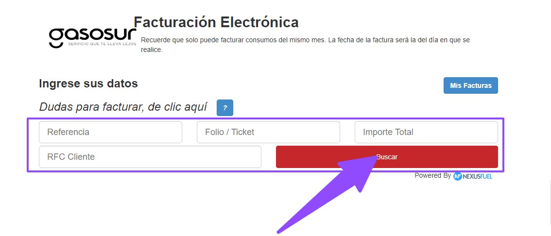 como facturar gasosur 1