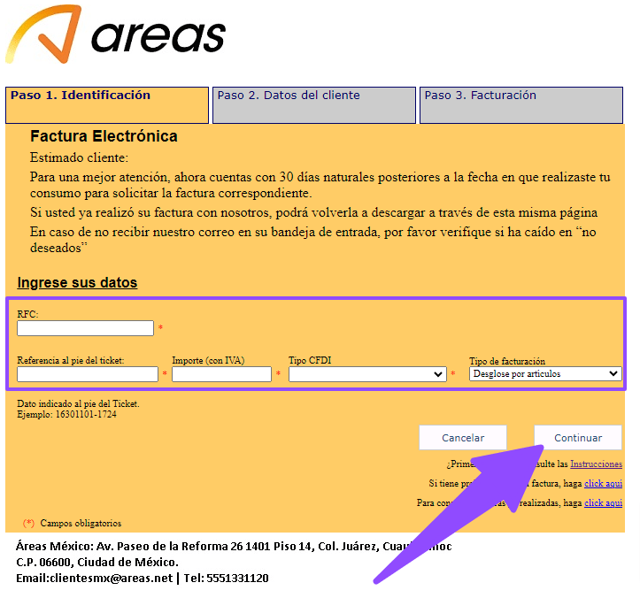 como facturar grupo areas 1 como facturar grupo areas 1