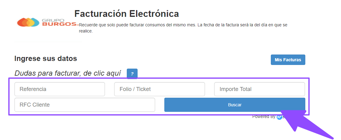 como facturar grupo burgos 2