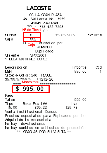 como facturar lacoste