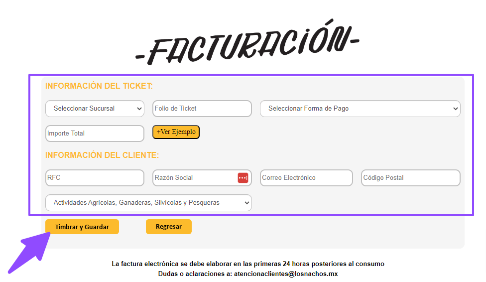 como facturar los nachos 1