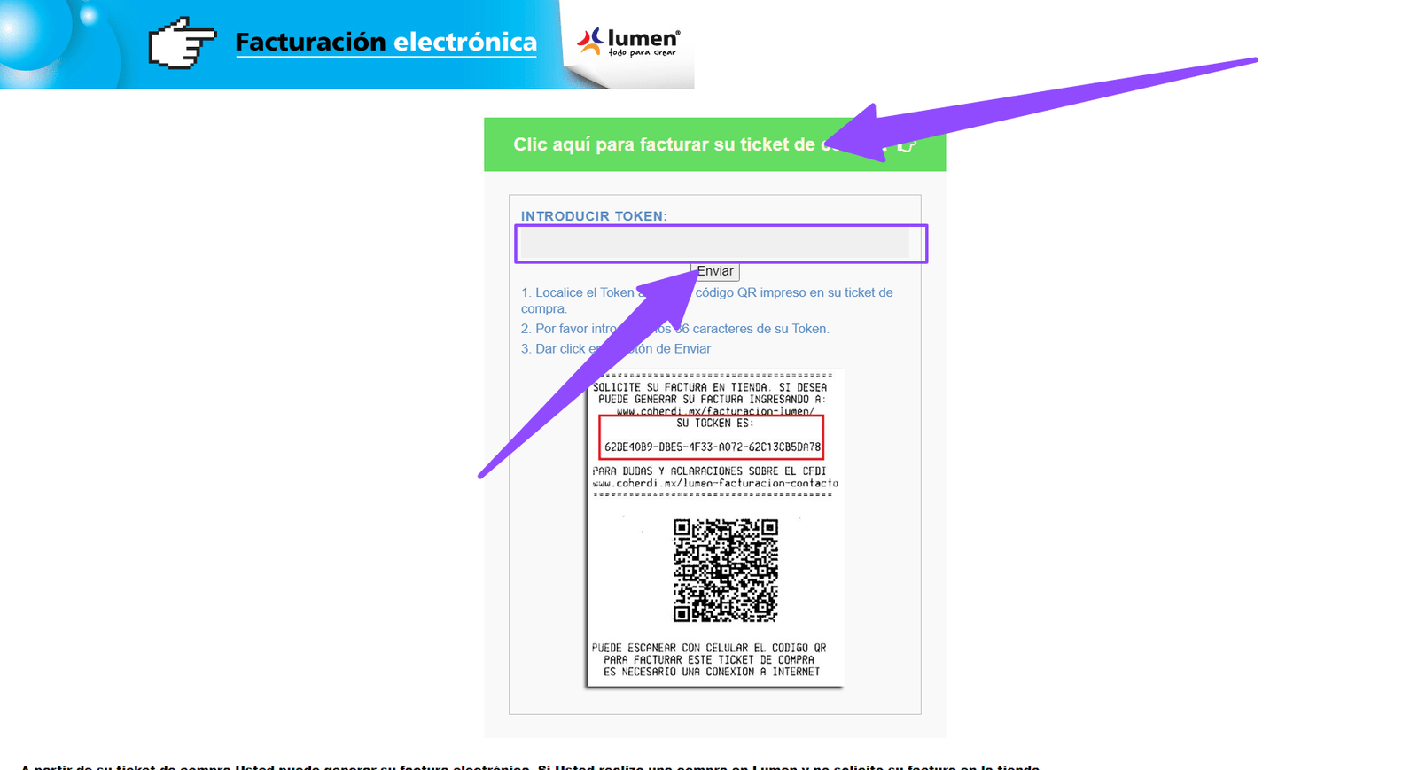 como facturar lumen 1
