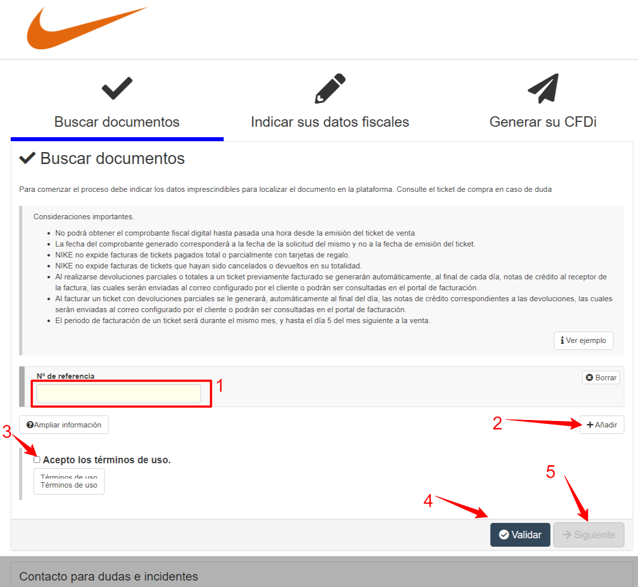 como facturar nike factory store 1