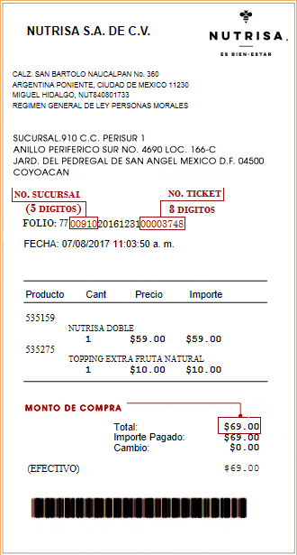 como facturar nutrisa