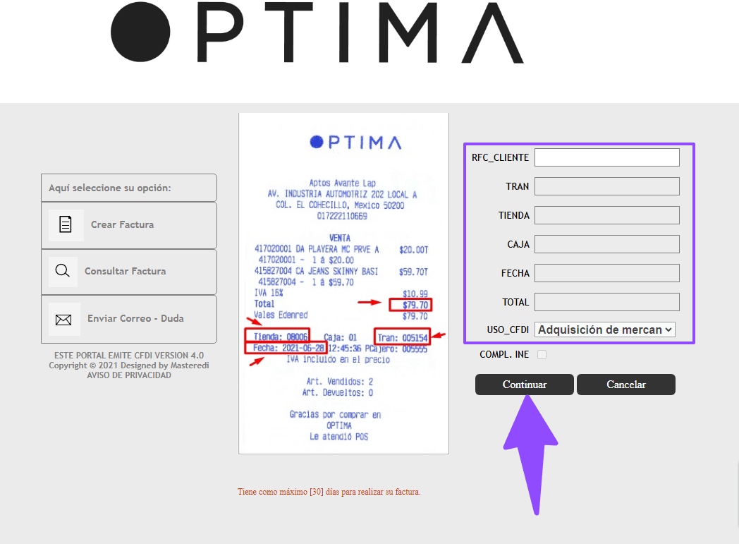 como facturar optima 1 como facturar optima 1