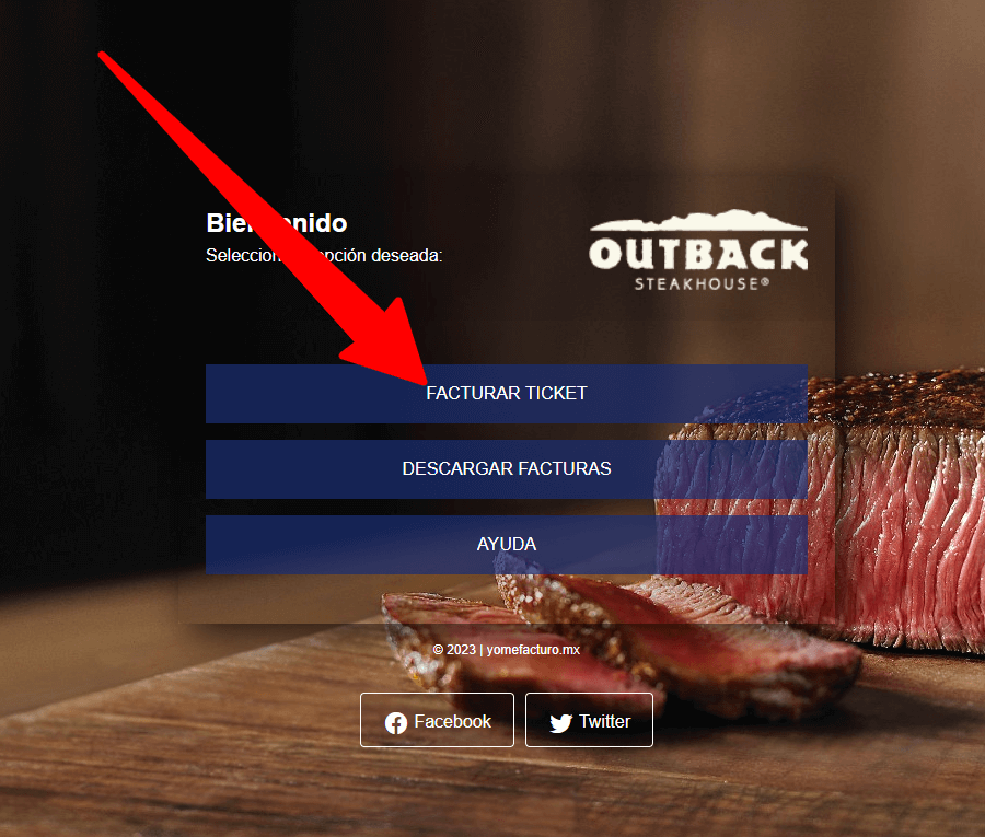 como facturar outback steakhose