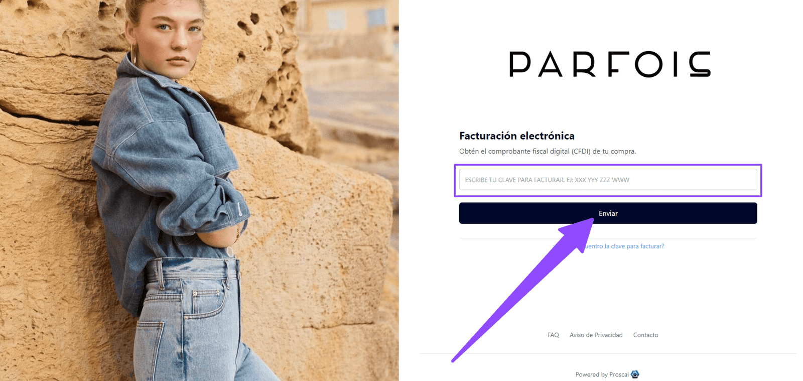 como facturar parfois 1