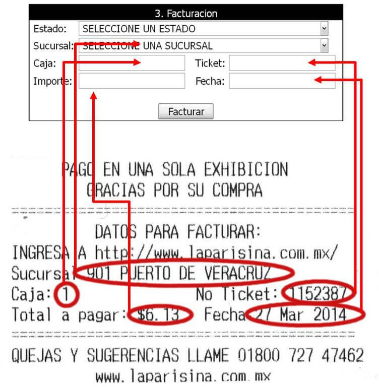 como facturar parisina