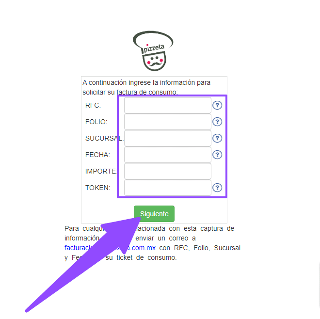 como facturar pizzeta 1