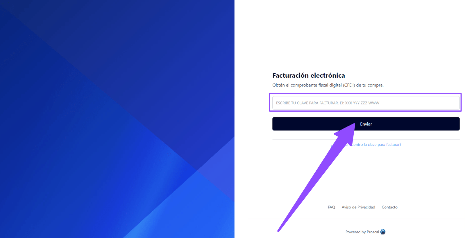 como facturar proscai 1