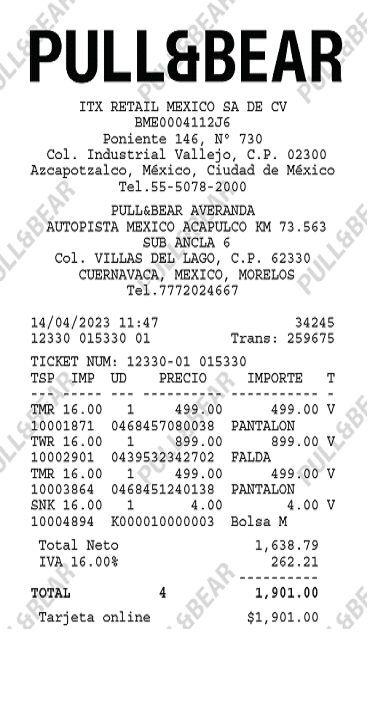como facturar pull bear 2 como facturar pull bear 2
