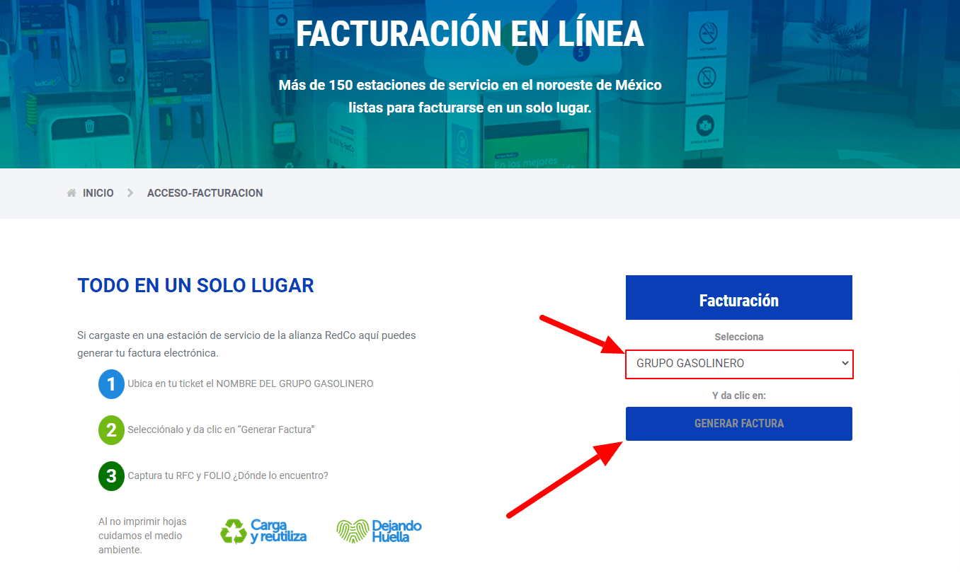 como facturar redco