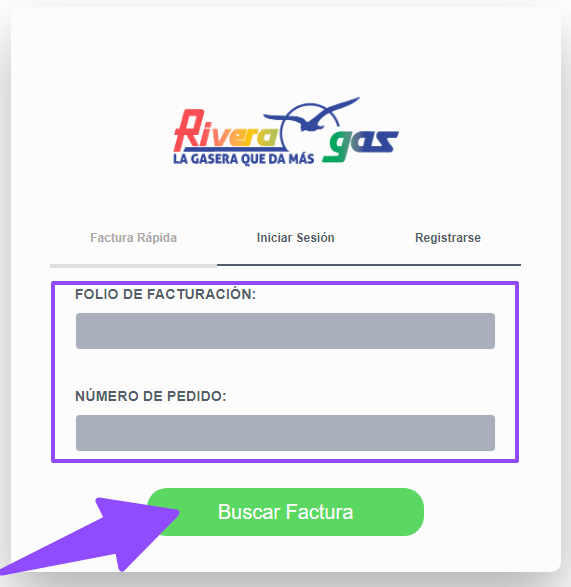 como facturar rivera gas 1
