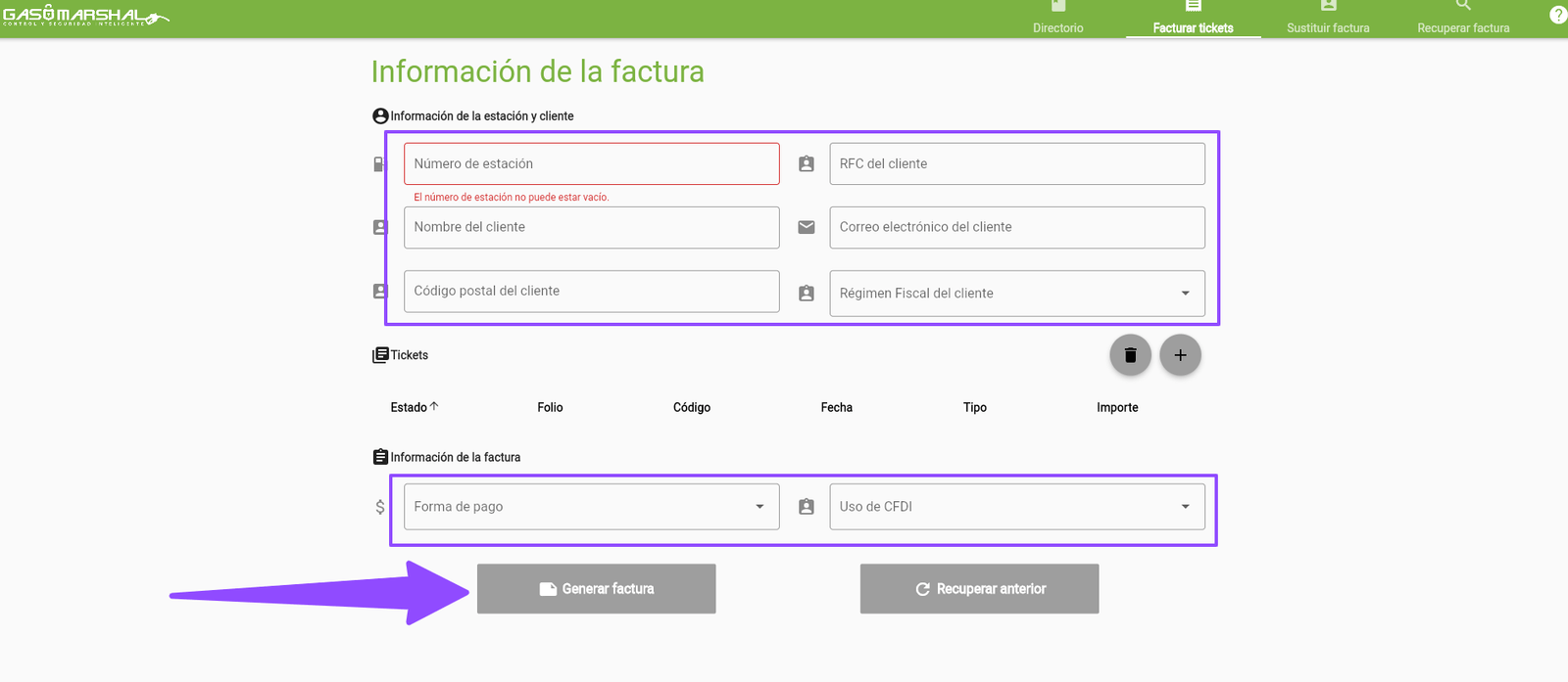 como facturar smartgas 2