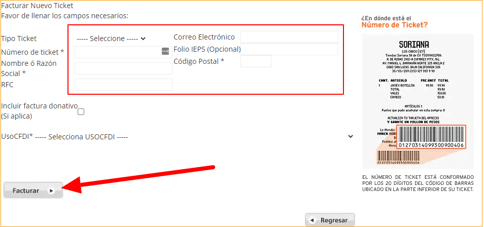 como facturar soriana como facturar soriana