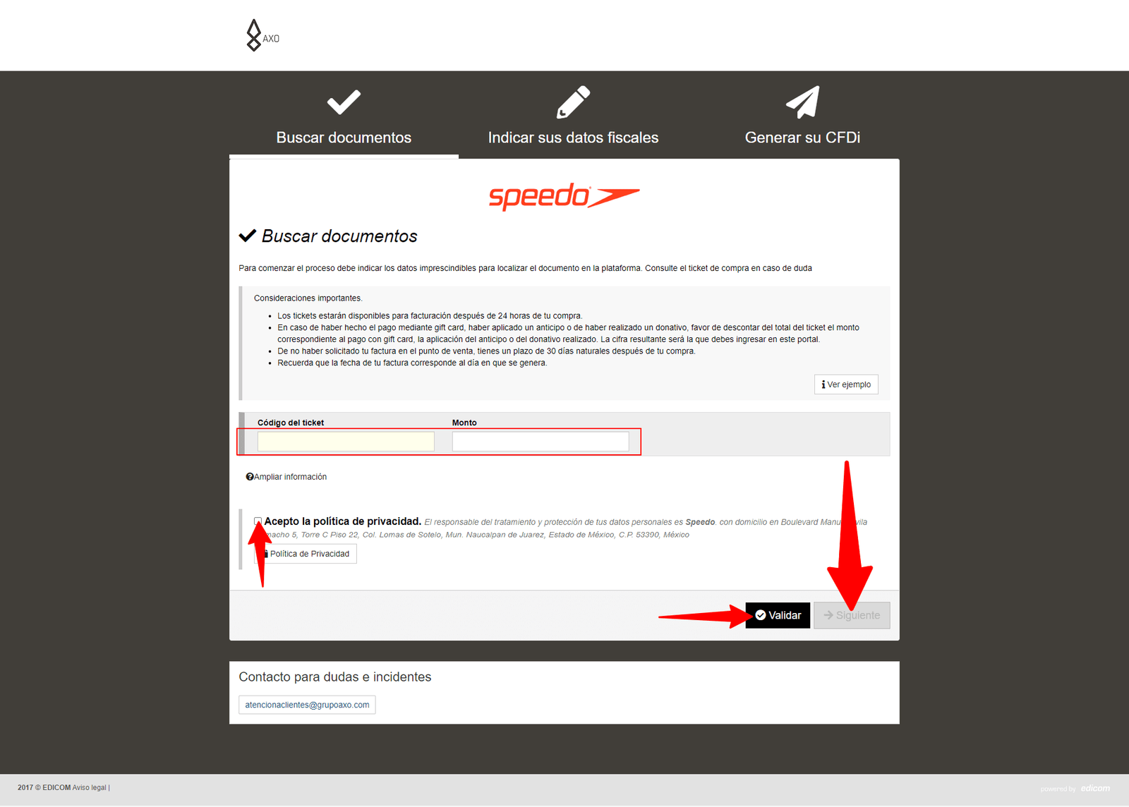 como facturar speedo 1 como facturar speedo 1