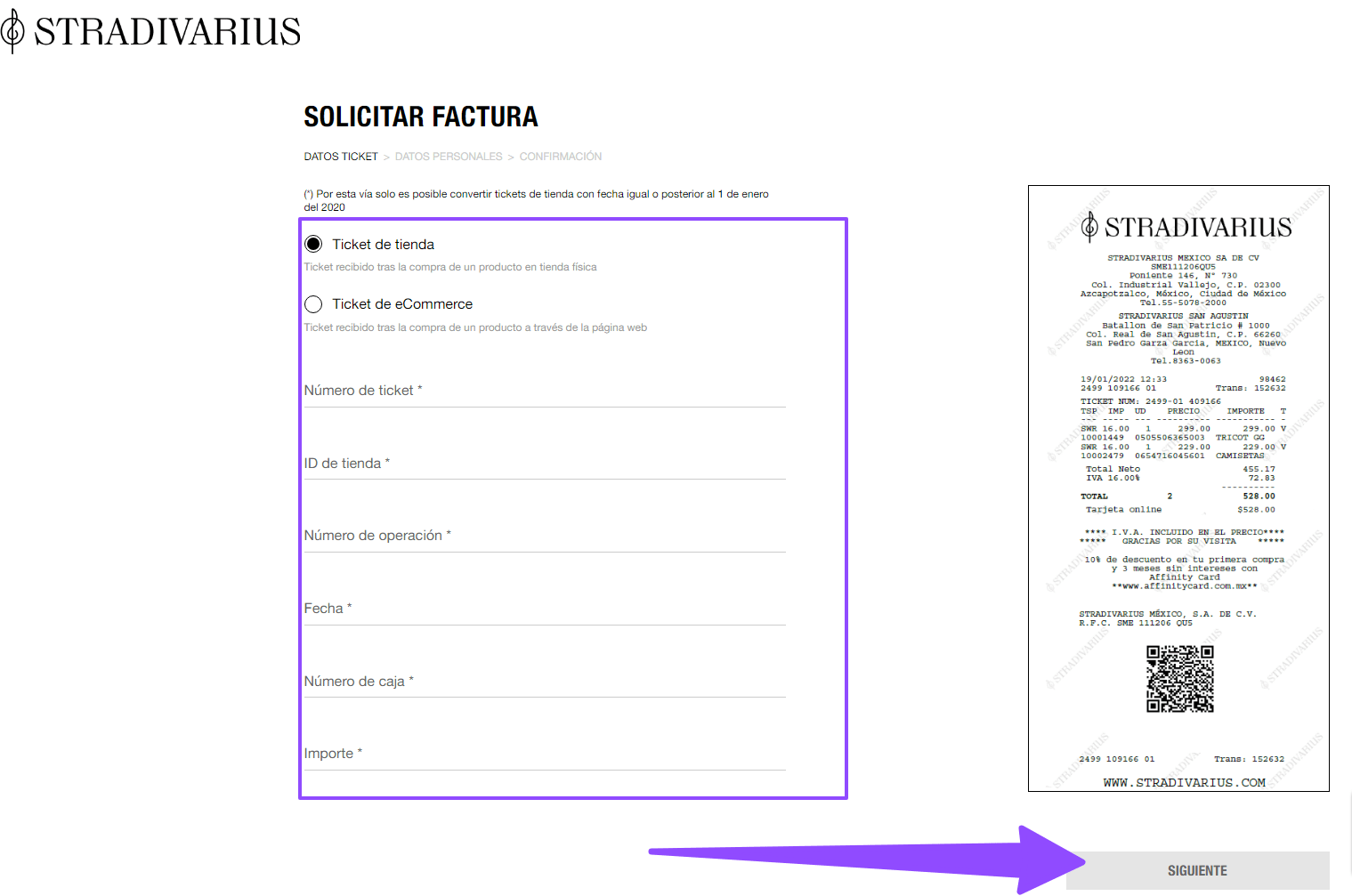 como facturar stradivarius 1 como facturar stradivarius 1