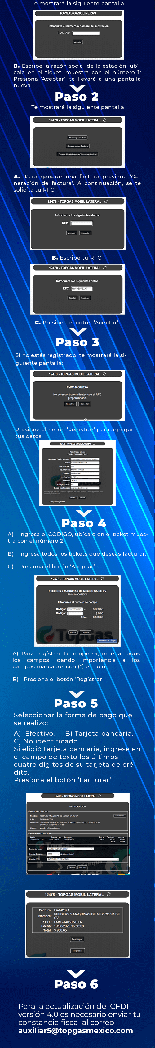 como facturar topgas 2