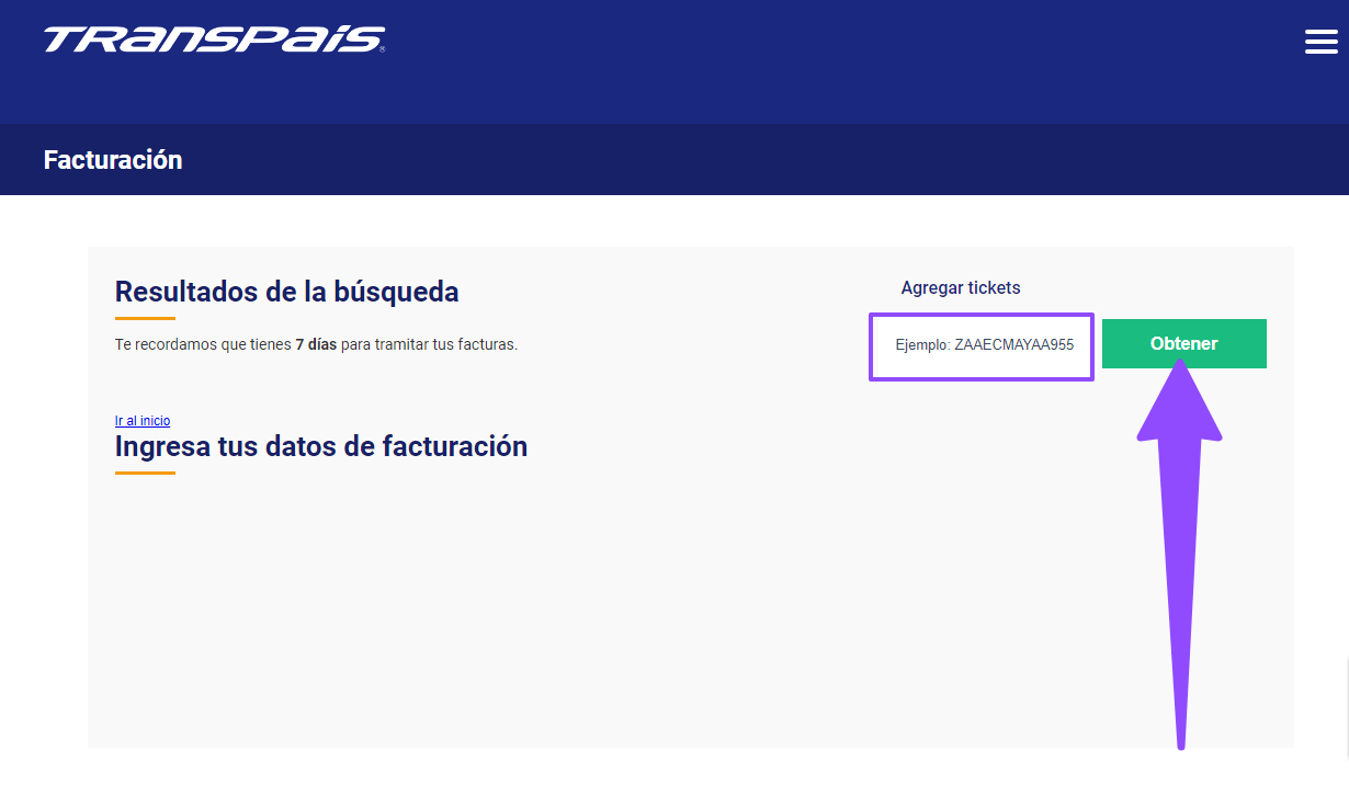 como facturar transpais 1 como facturar transpais 1
