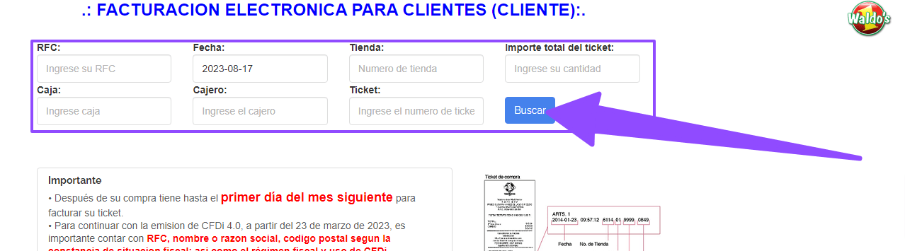 como facturar waldos