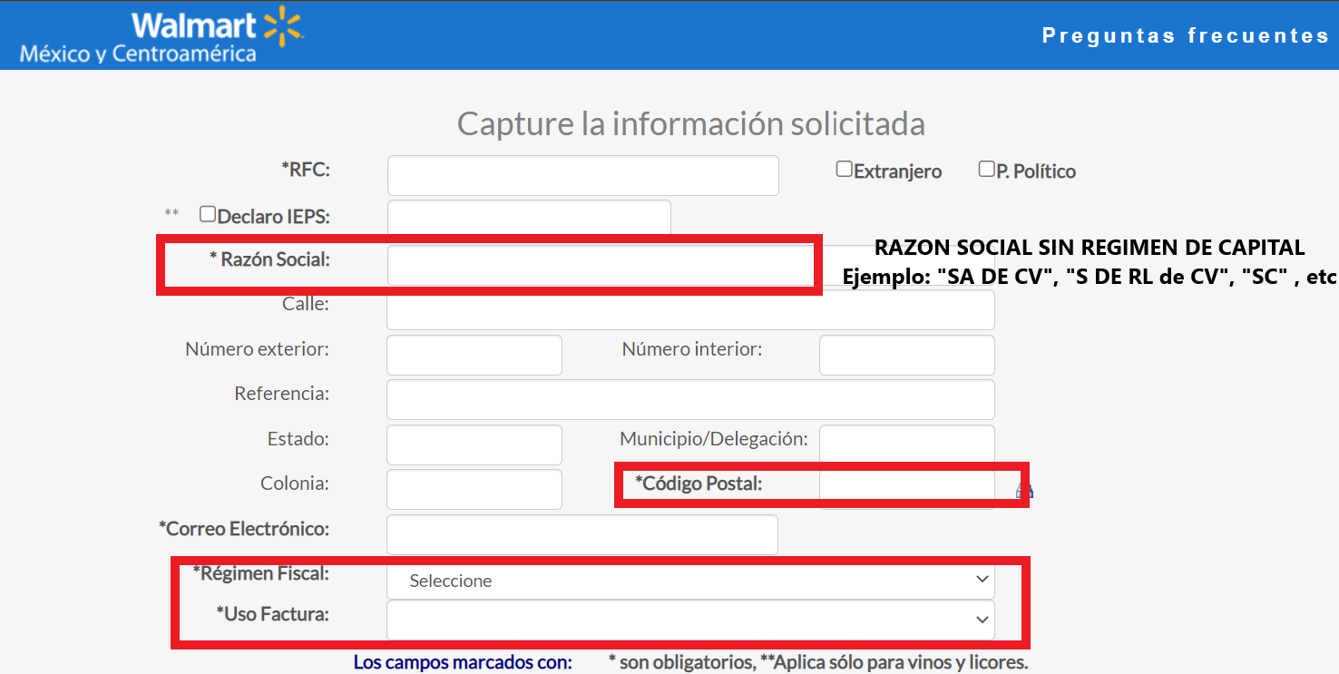 como facturar walmart 2