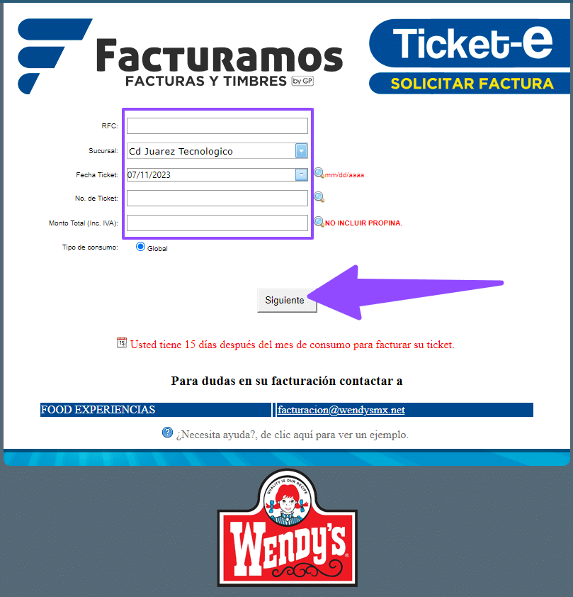 como facturar wendys 2 como facturar wendys 2