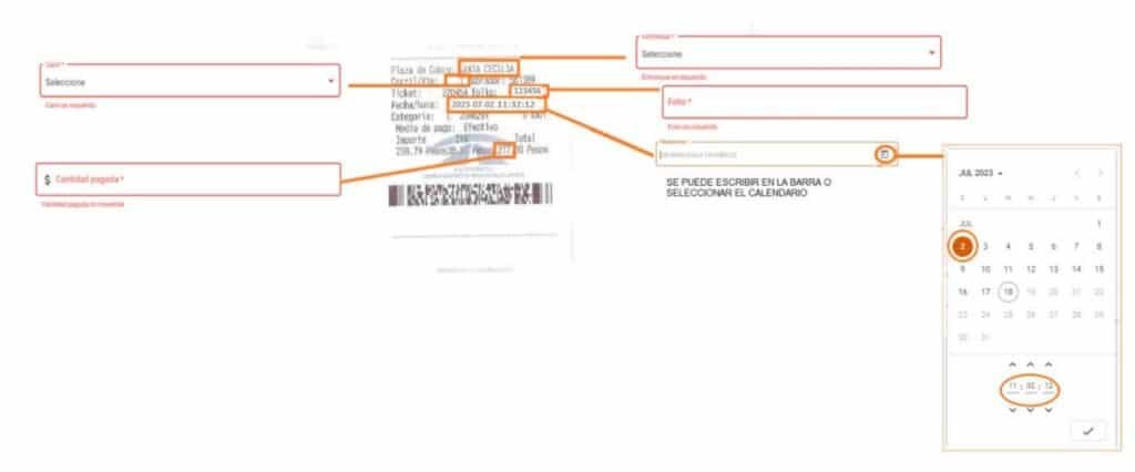 Facturacion Autopista Guadalajara Tepic Ejemplo del ticket