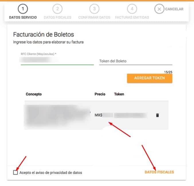 Facturacion PrimeraPlus Token