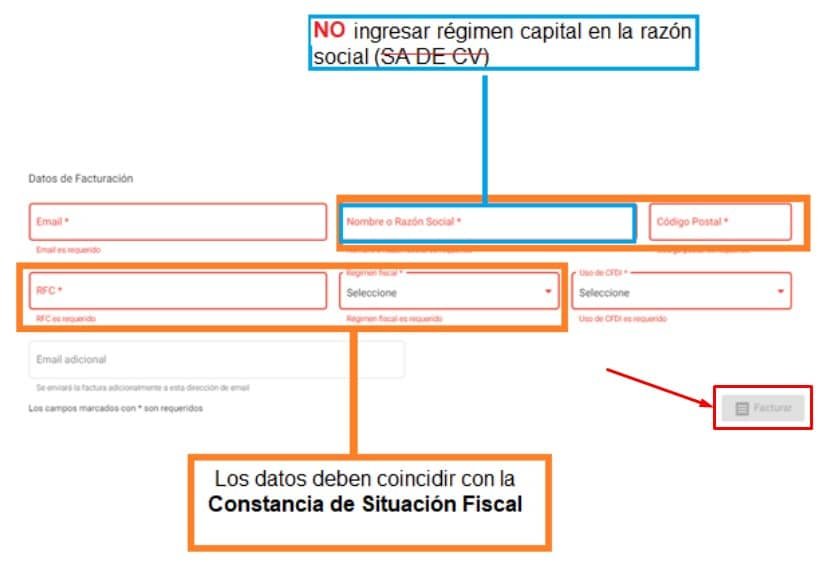 Facturar Autopista Ixtlahuaca Toluca Datos fiscales