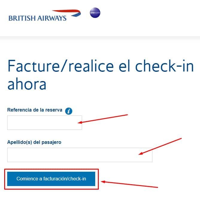 Facturar British Airways Realizar Ckeckin Facturar British Airways Realizar Ckeckin