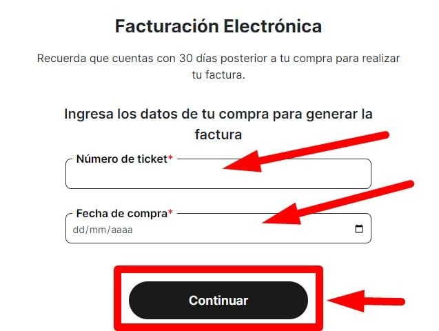 Facturar Innvictus Datos del ticket